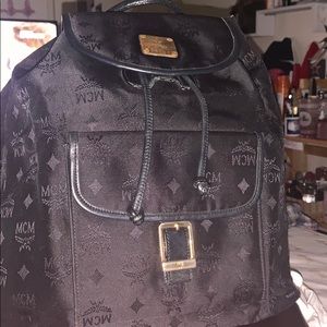 Black MCM backpack.